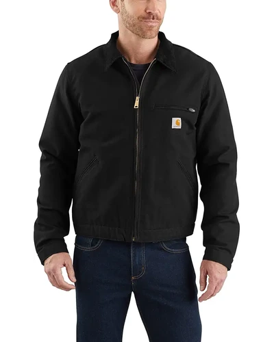 Carhartt Men's Iconic J01 Duck Detroit Jacket Black