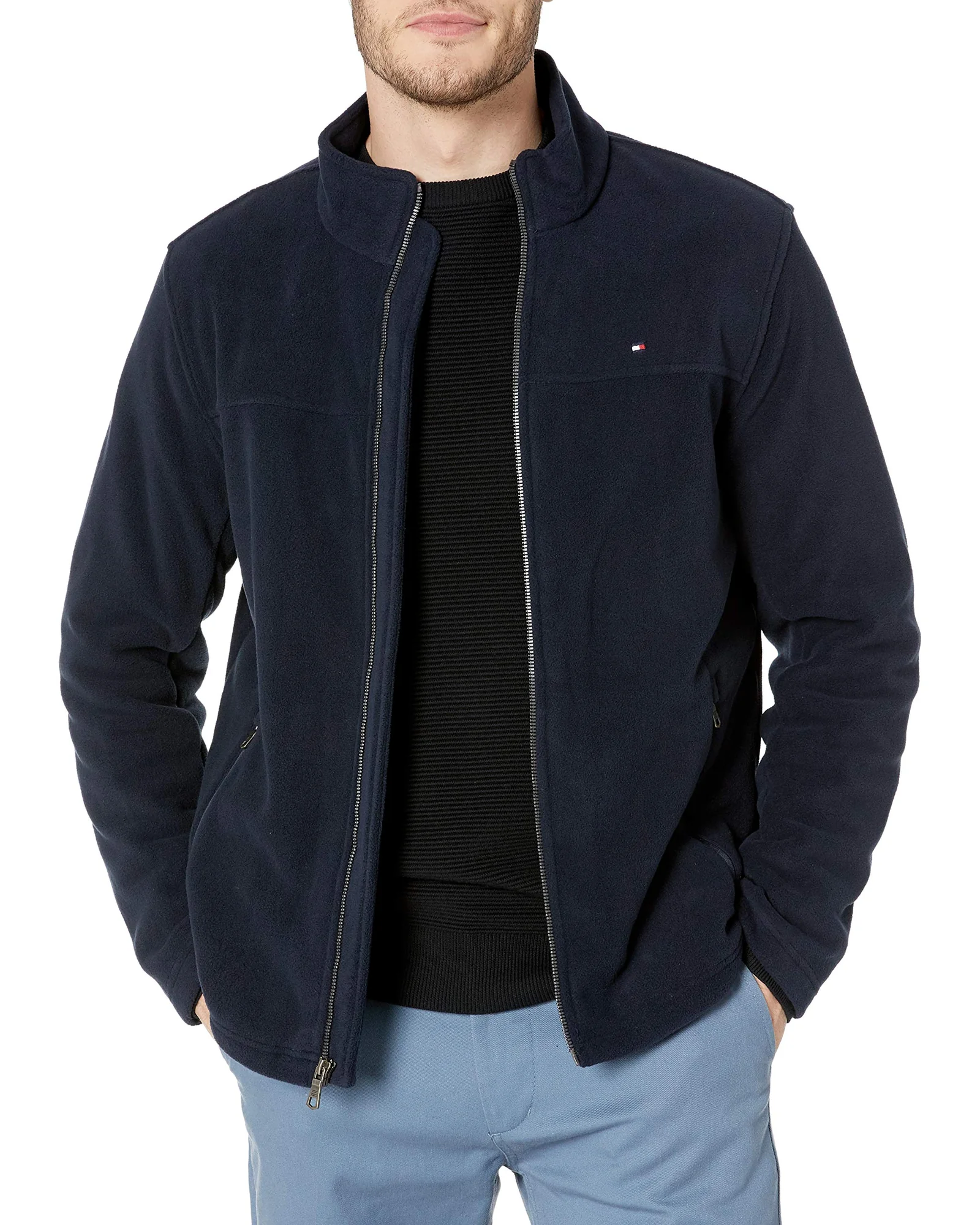 Tommy Hilfiger Classic Zip Front Polar Fleece Jacket — 1