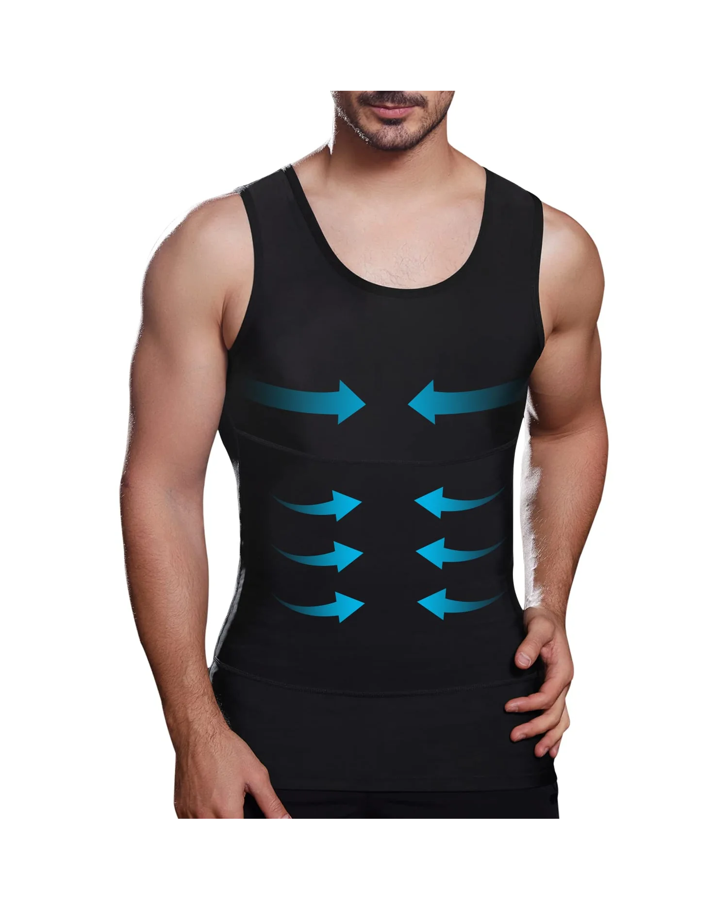 Мужская компрессионная майка Body Shaper Gynecomastia Tummy Control — 1
