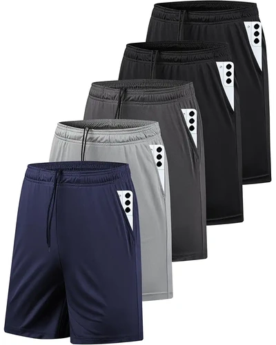 AKAWOOKO Athletic Gym Shorts – спортивные шорты для активного отдыха, набор из 5 шт