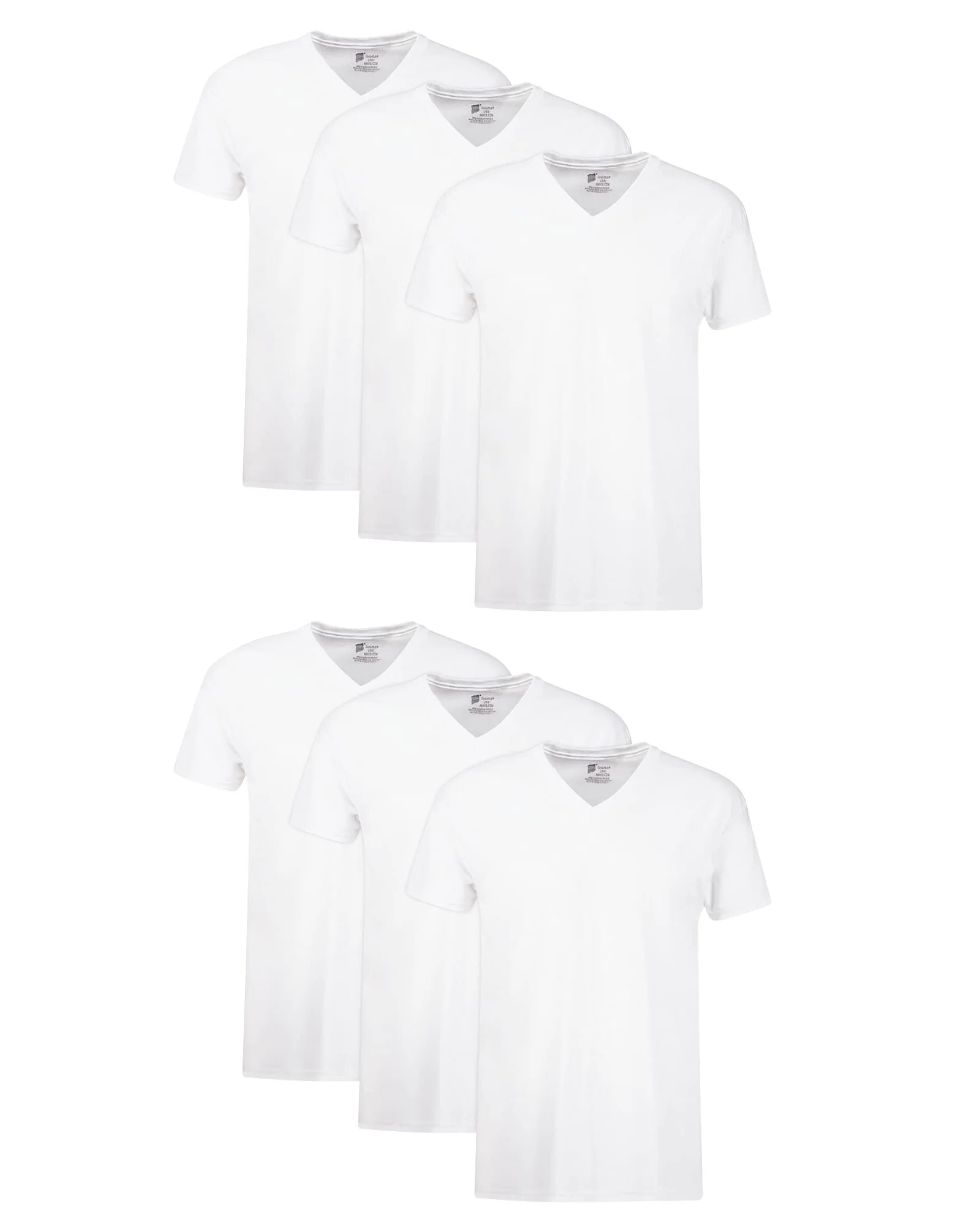 Hanes мужские футболки V-neck 6 шт — 1