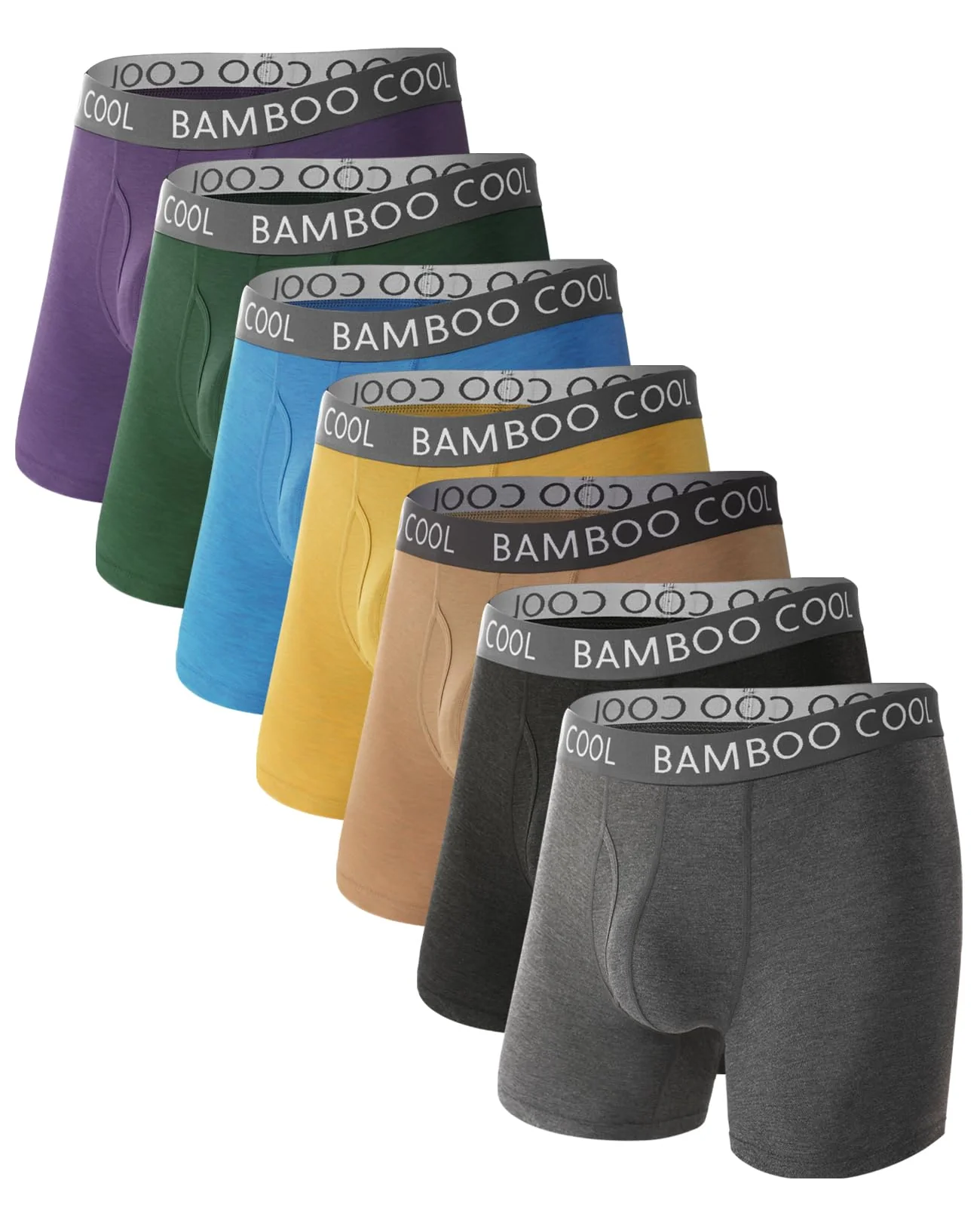 BAMBOO COOL мужские боксеры дышащие (набор 7 шт) — мульти