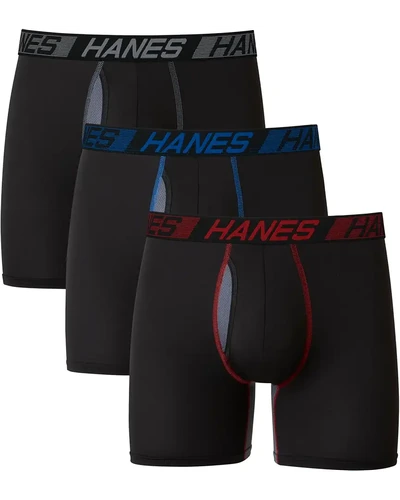 Hanes мужские трусы боксёры Total Support 3-pack