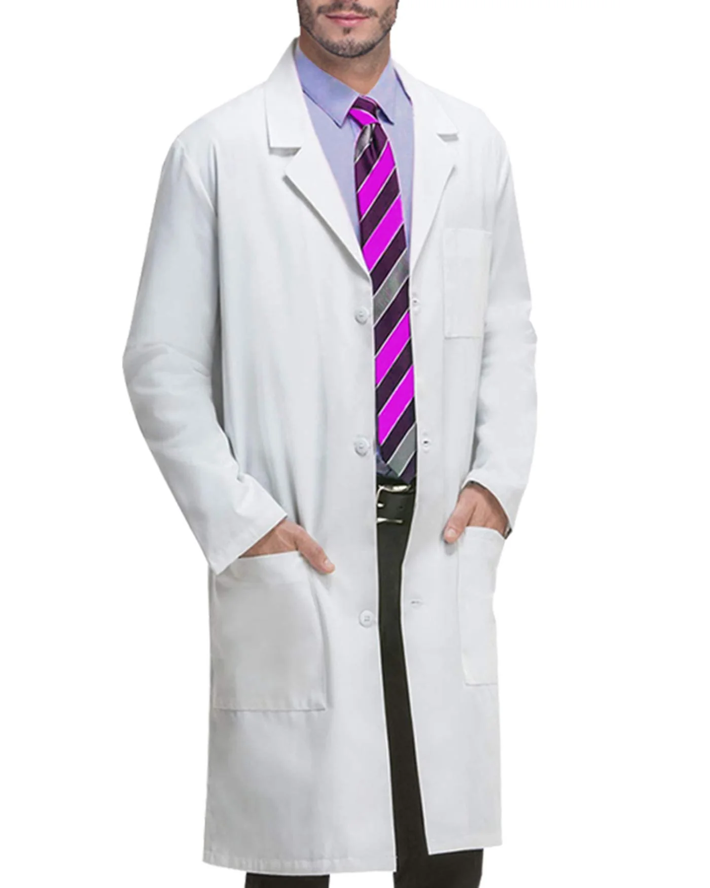 VOGRYE Unisex Lab Coat Medical Coat — белый