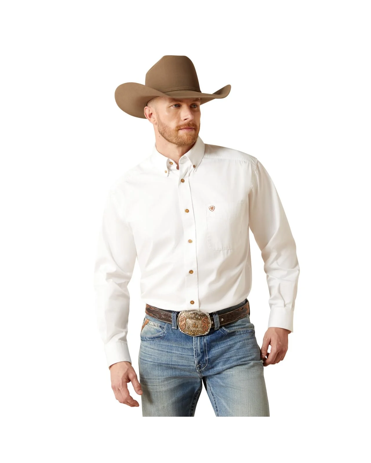 Ariat мужская рубашка Solid Twill Classic, белая — 1