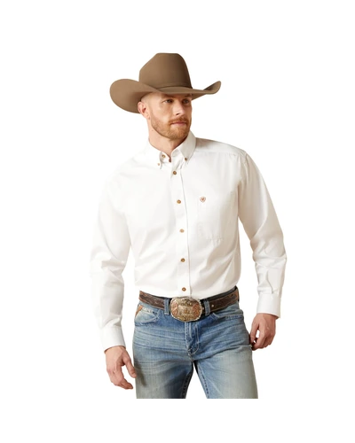 Ariat мужская рубашка Solid Twill Classic, белая