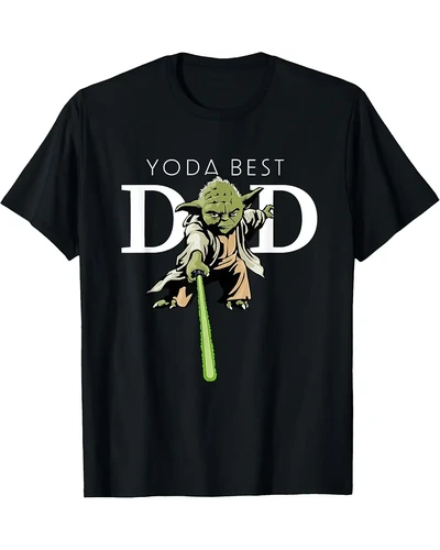 Star Wars Yoda Best Dad футболка — черный