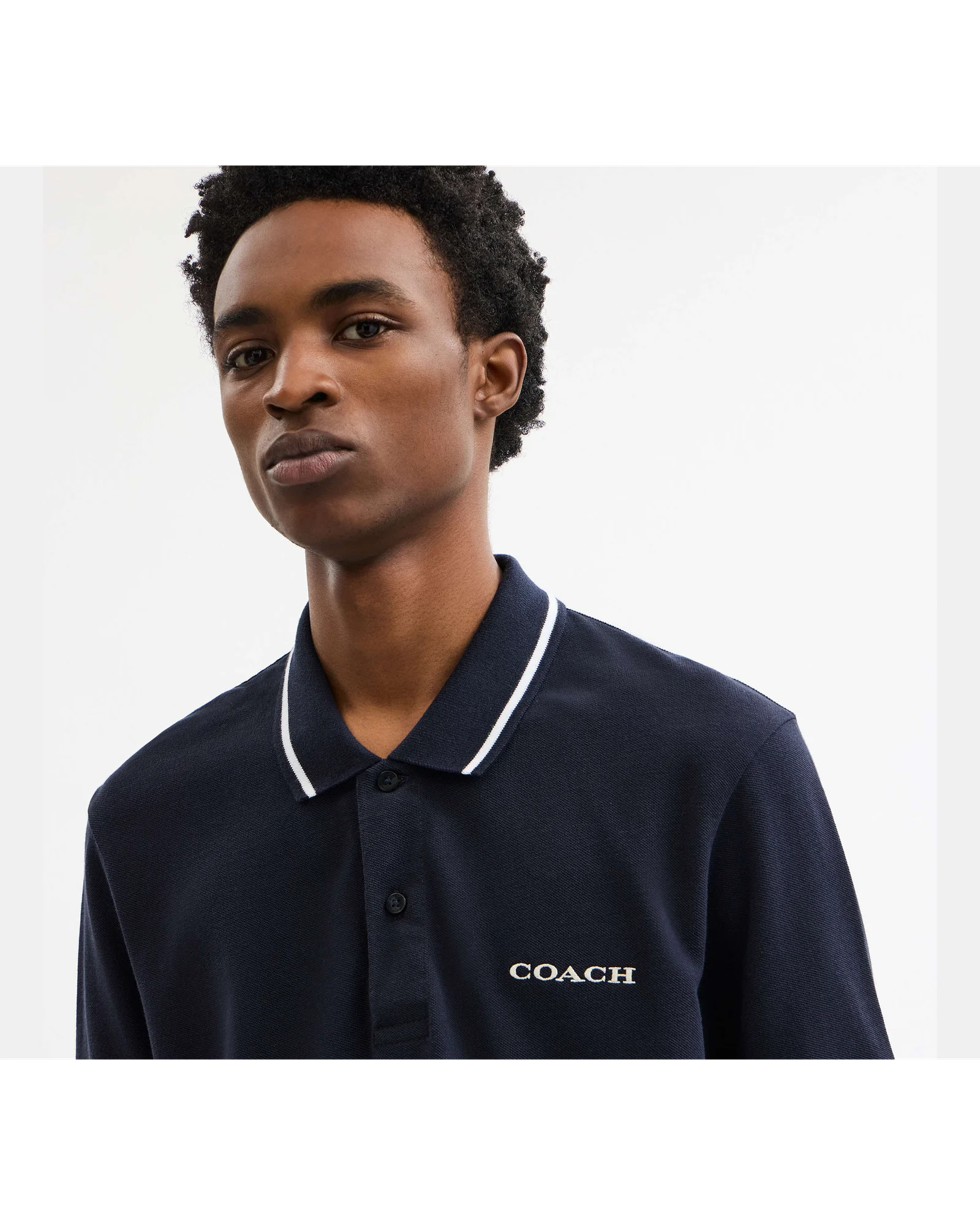 Поло Coach Signature с окантовкой — 2