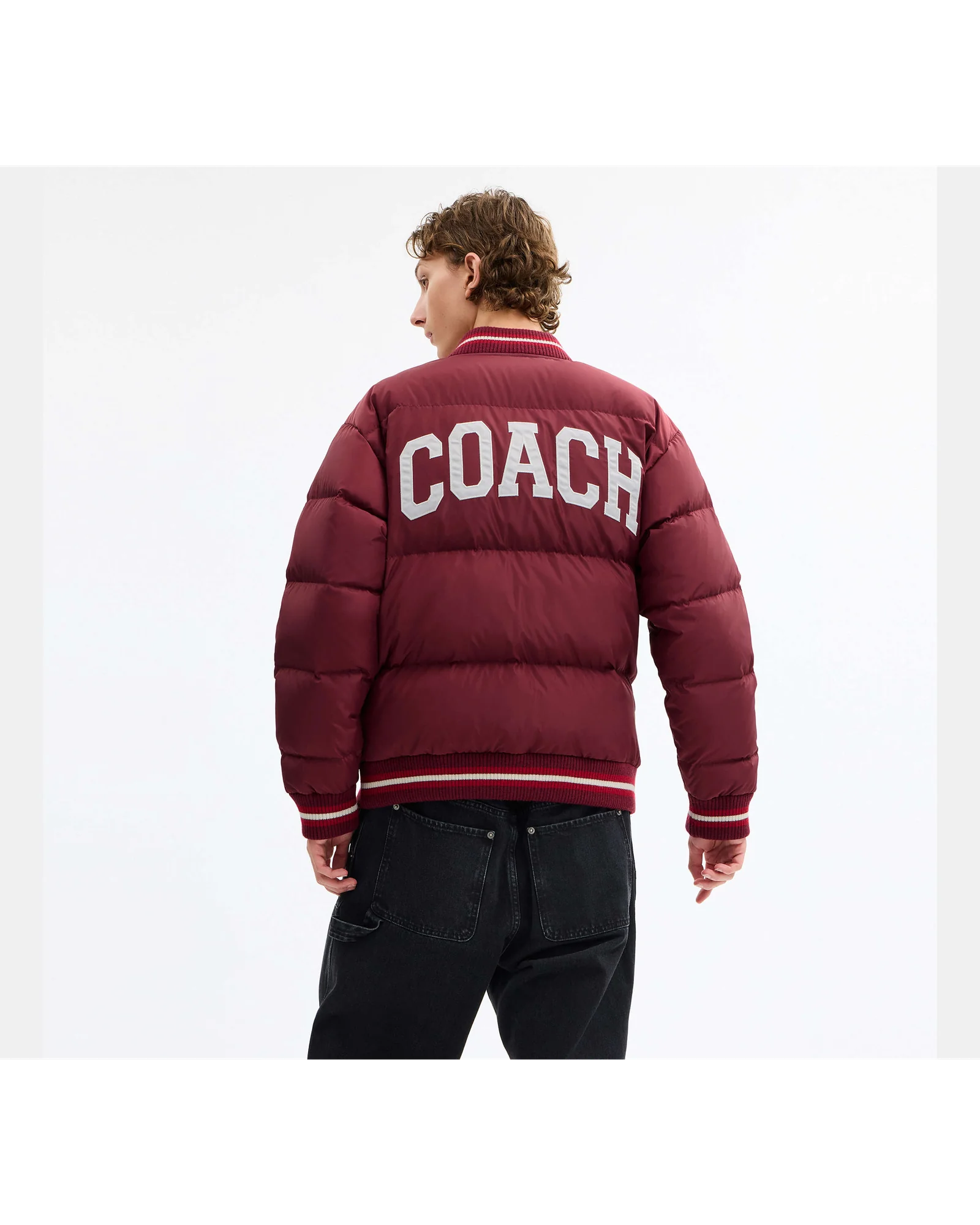 Пуховик-бомбер Coach Varsity из переработанного полиэстера — 13