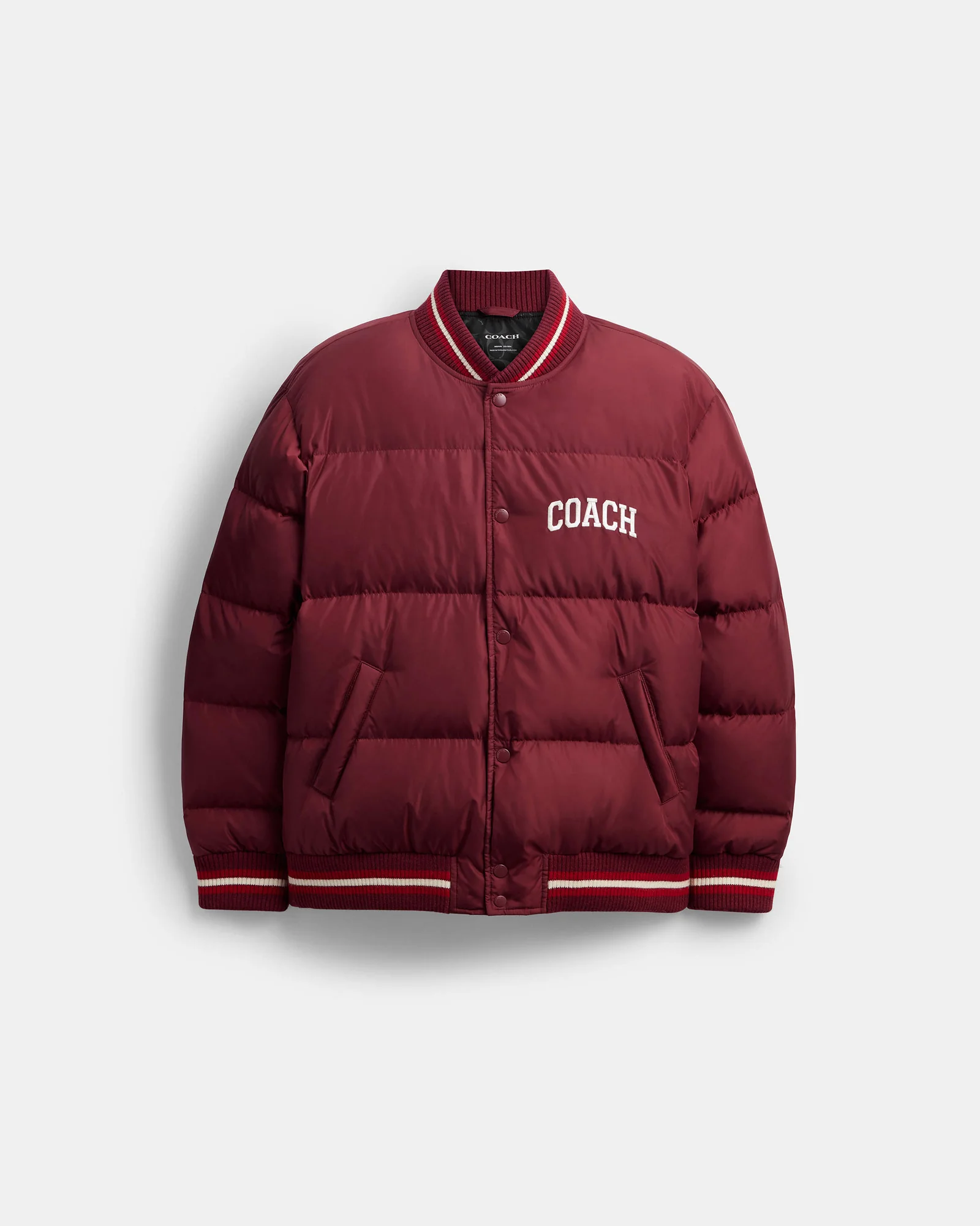 Пуховик-бомбер Coach Varsity из переработанного полиэстера — 3