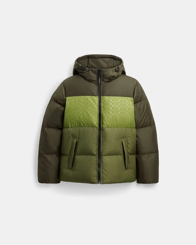 Пуховик Colorblock