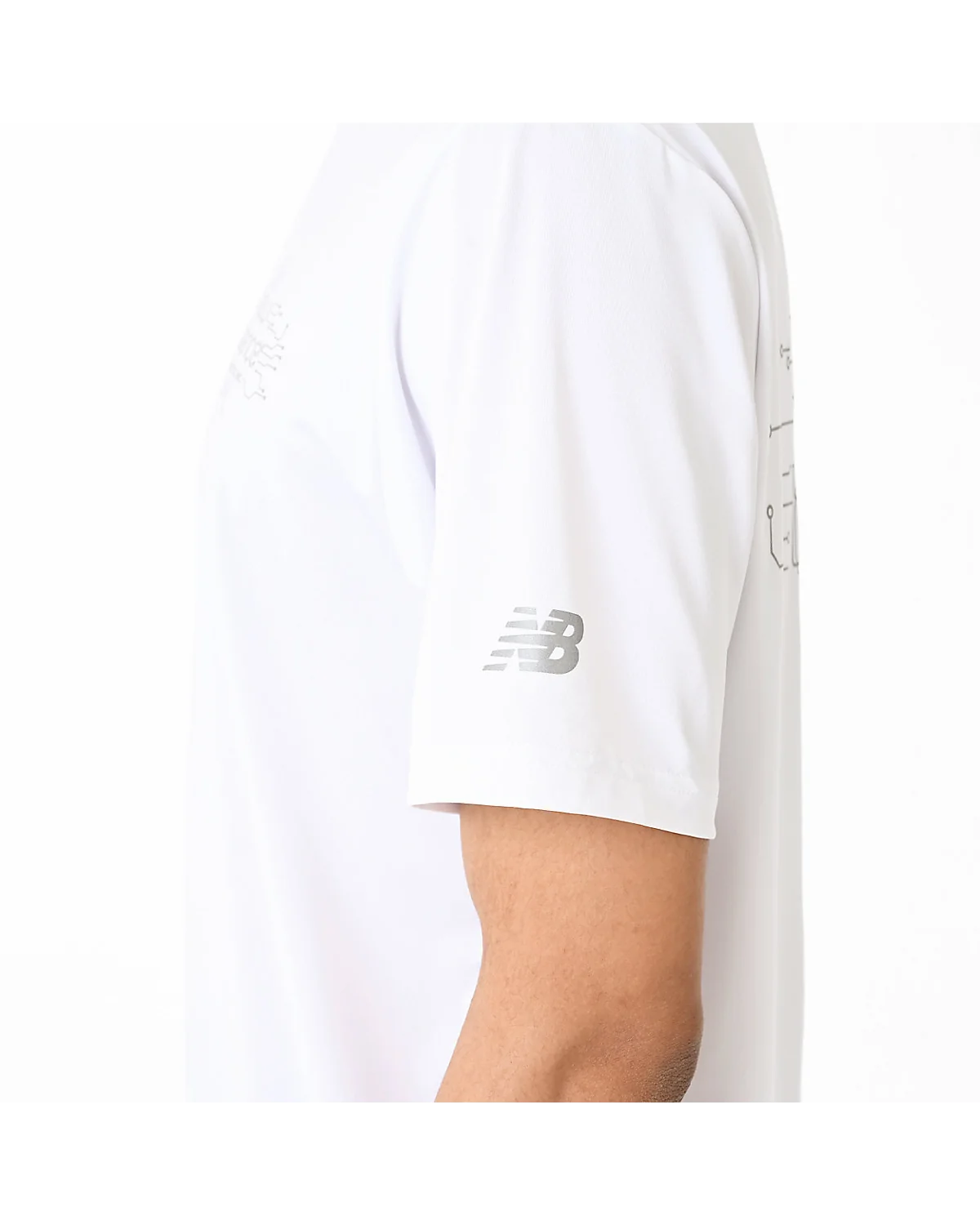 Светоотражающая футболка New Balance из полиэстера — 5