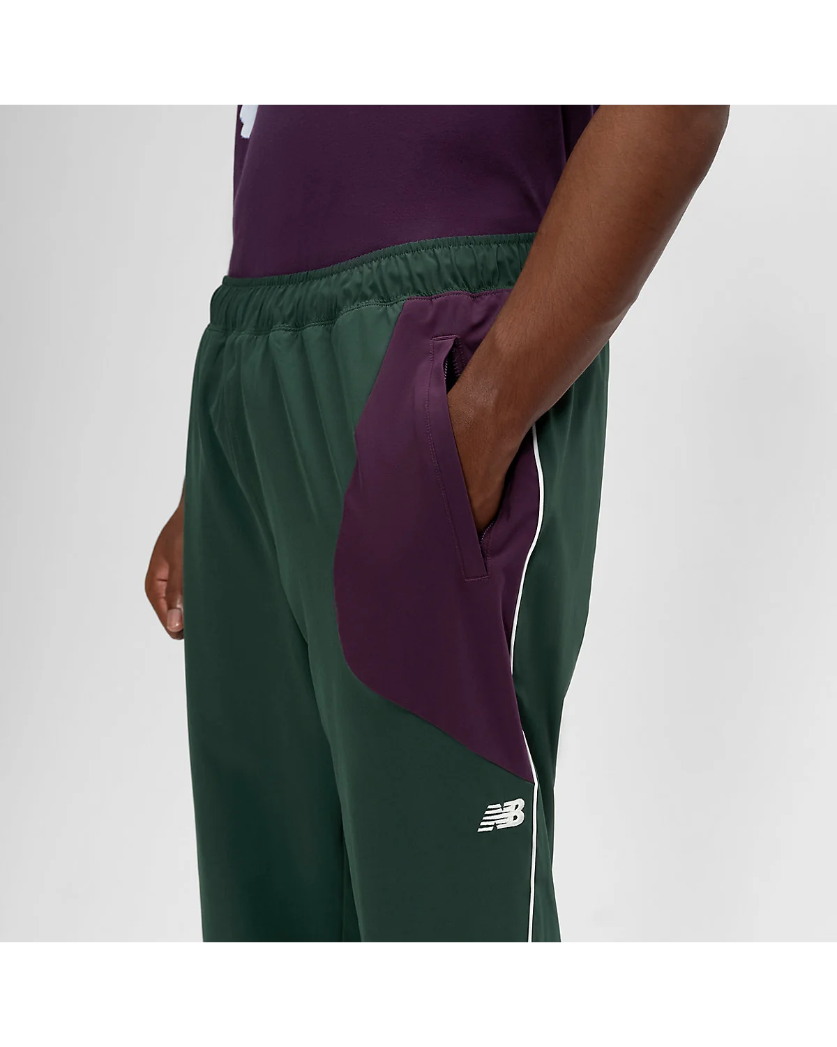 Баскетбольные тканые брюки New Balance в стиле колорблок — 4