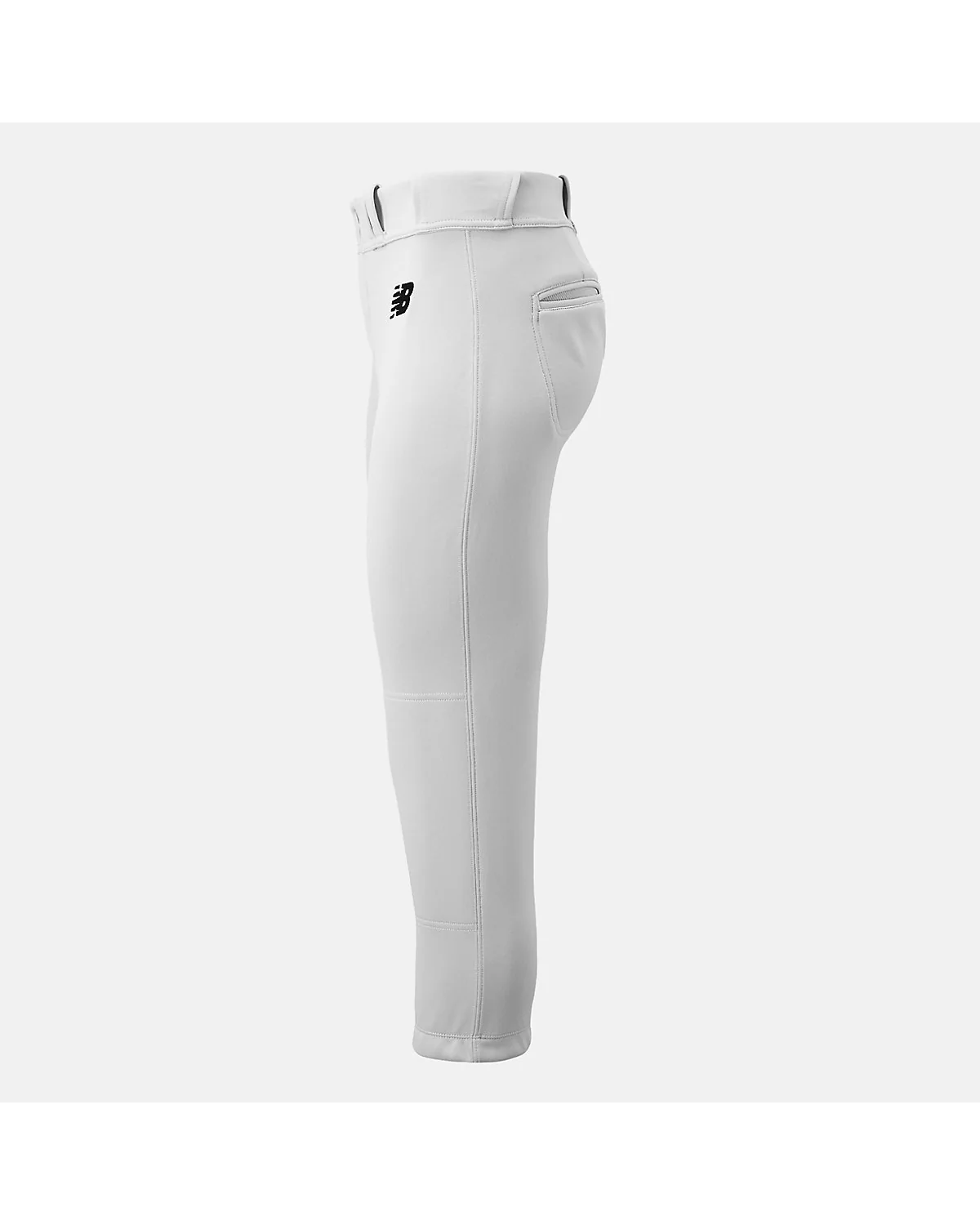Детские брюки New Balance Youth Contour белые, вид сзади с карманом
