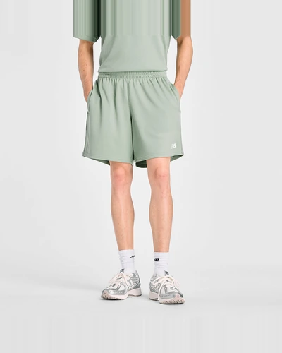 Шорты New Balance Textured Check оливковые