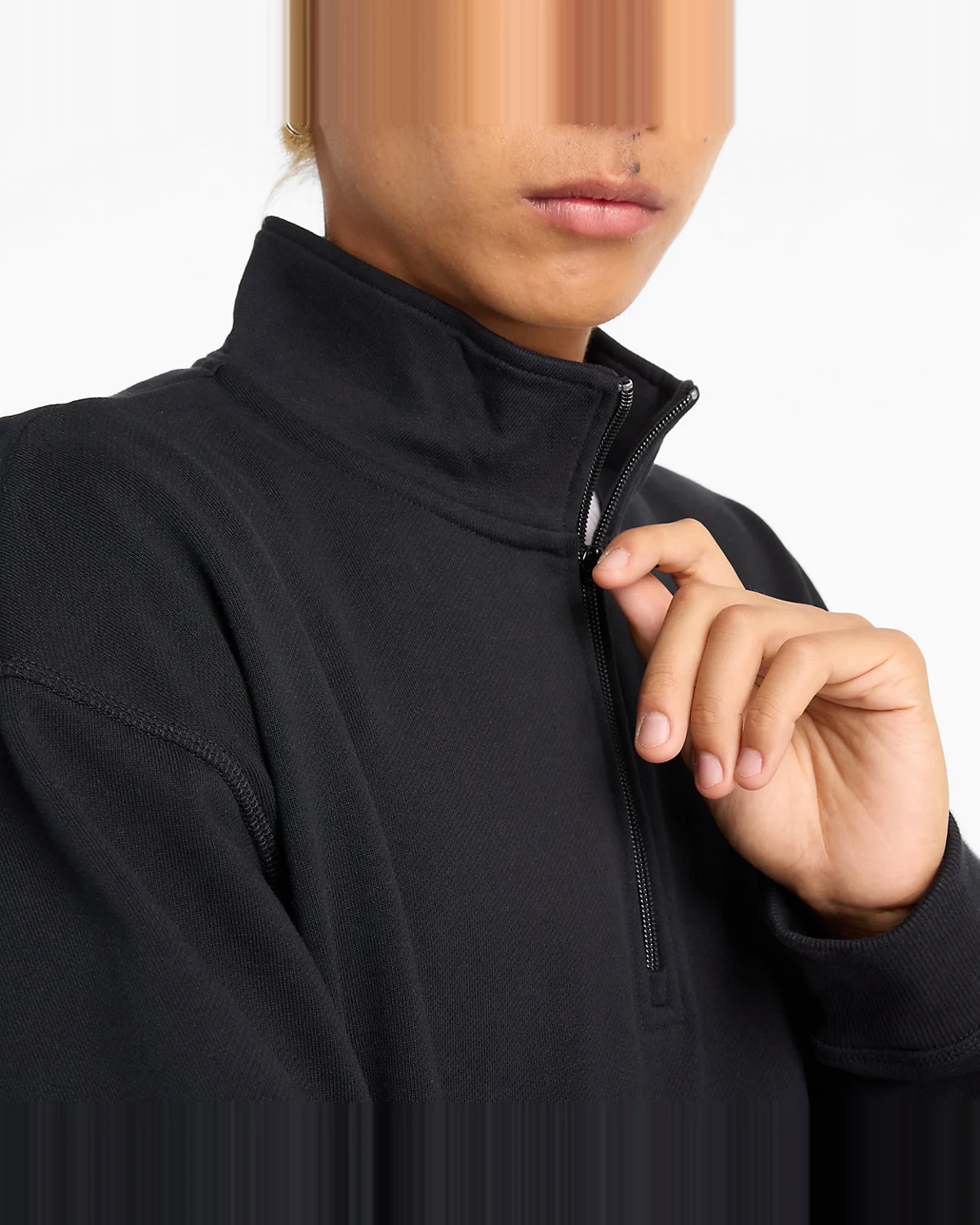 Пуловер New Balance Athletics Fleece 1/2 Zip черный — 3