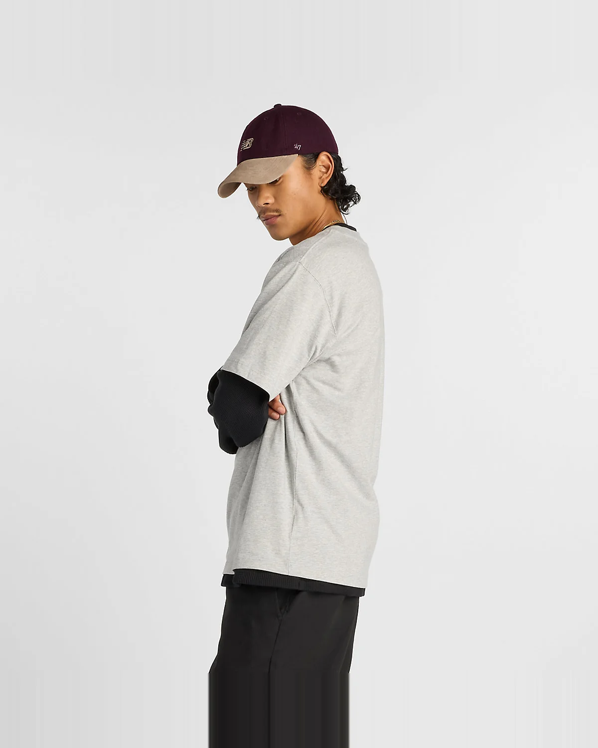 Футболка New Balance Numeric Small Logo серая — 6