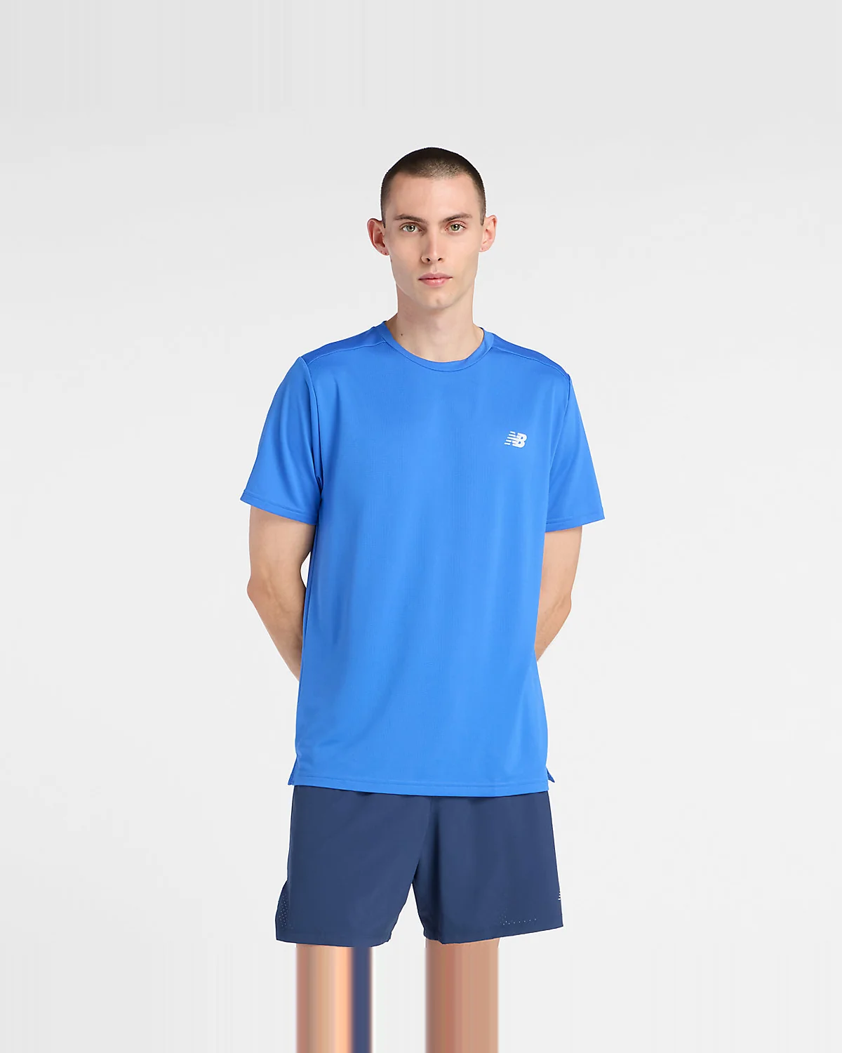 Футболка New Balance Sport Short Sleeve синяя — 2