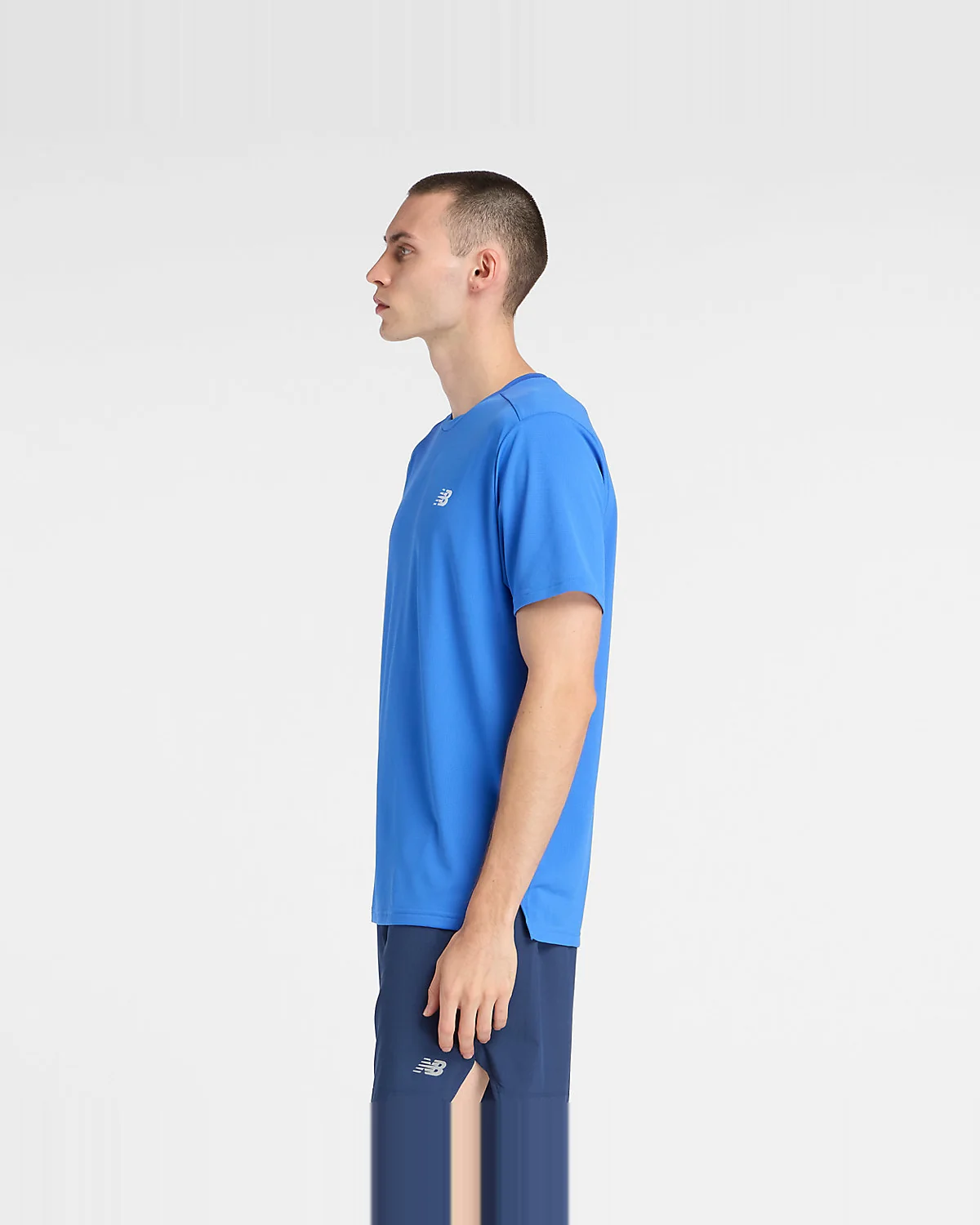 Футболка New Balance Sport Short Sleeve синяя — 5