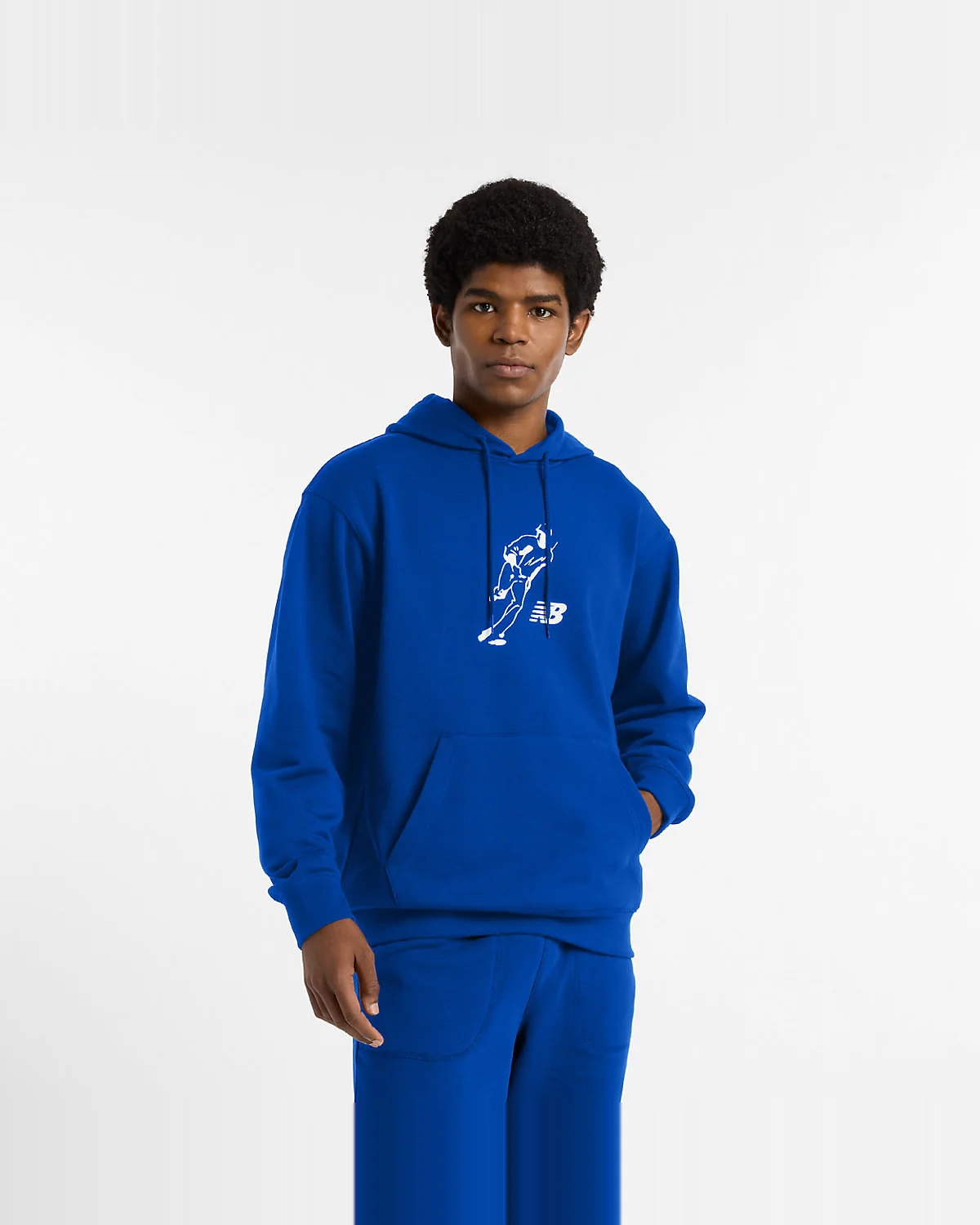 Худи New Balance Ohtani Logo Graphic синее — 2