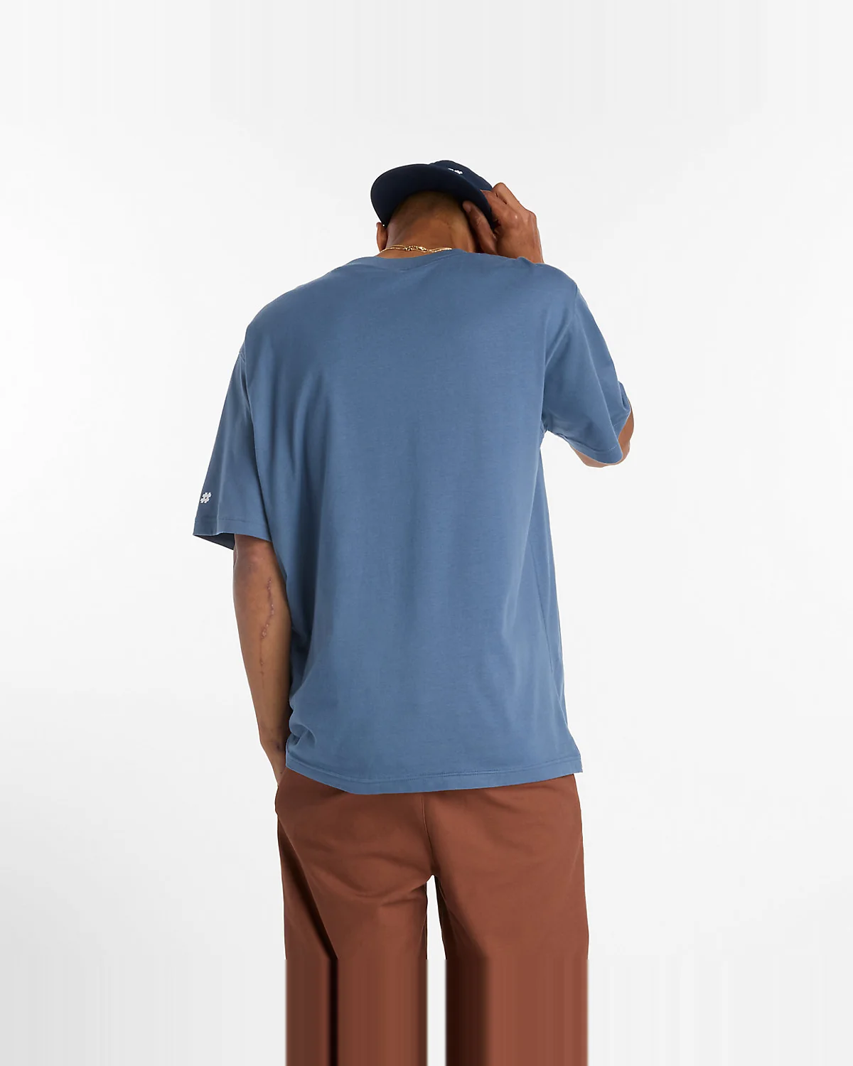 Футболка New Balance Numeric Linear Logo синяя — 5