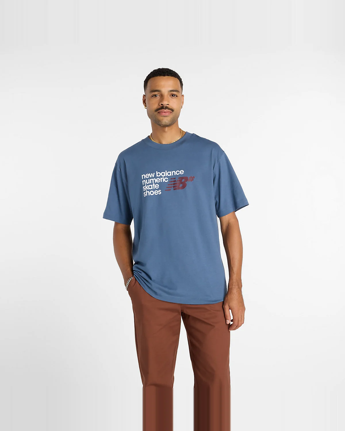 Футболка New Balance Numeric Stacked Graphic синяя — 2