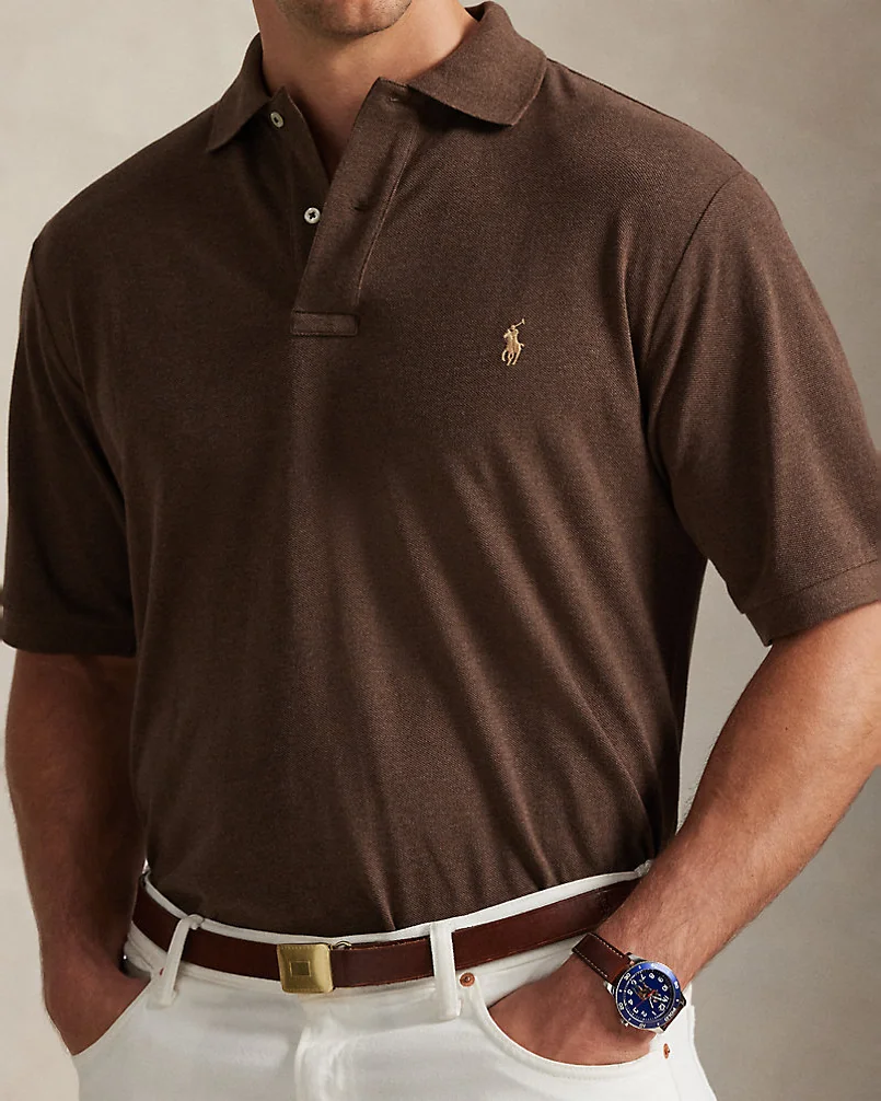 Поло Ralph Lauren The Iconic Mesh, больших размеров — 5