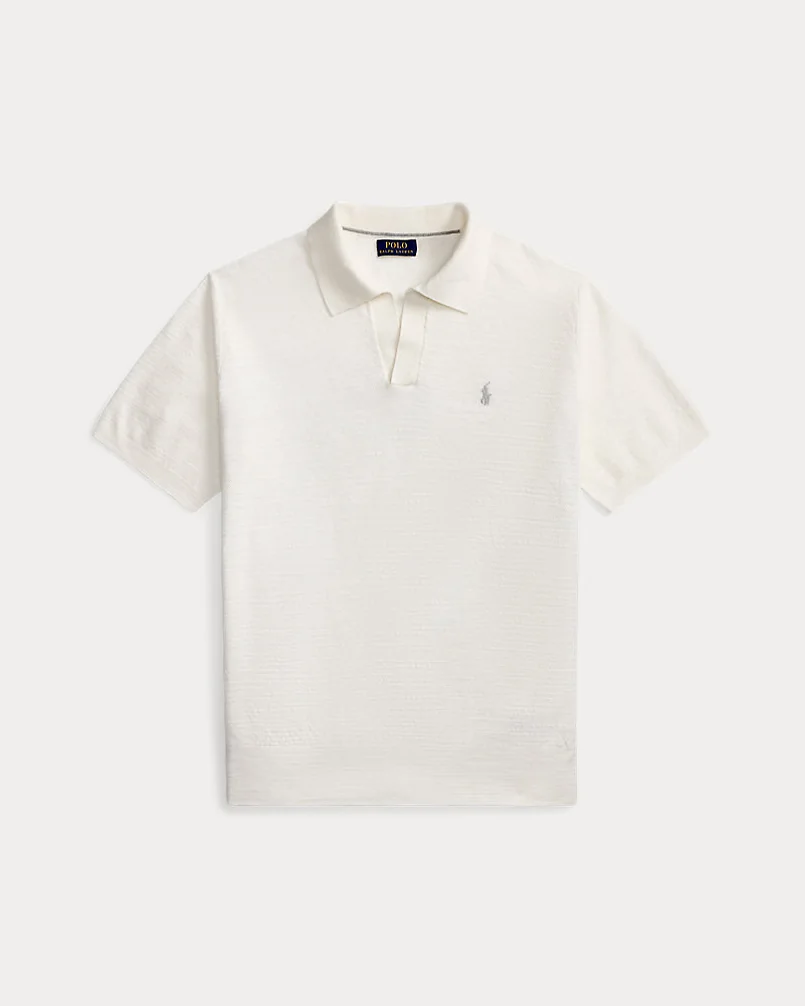 Трикотажное поло Ralph Lauren из хлопка с добавлением льна — 2