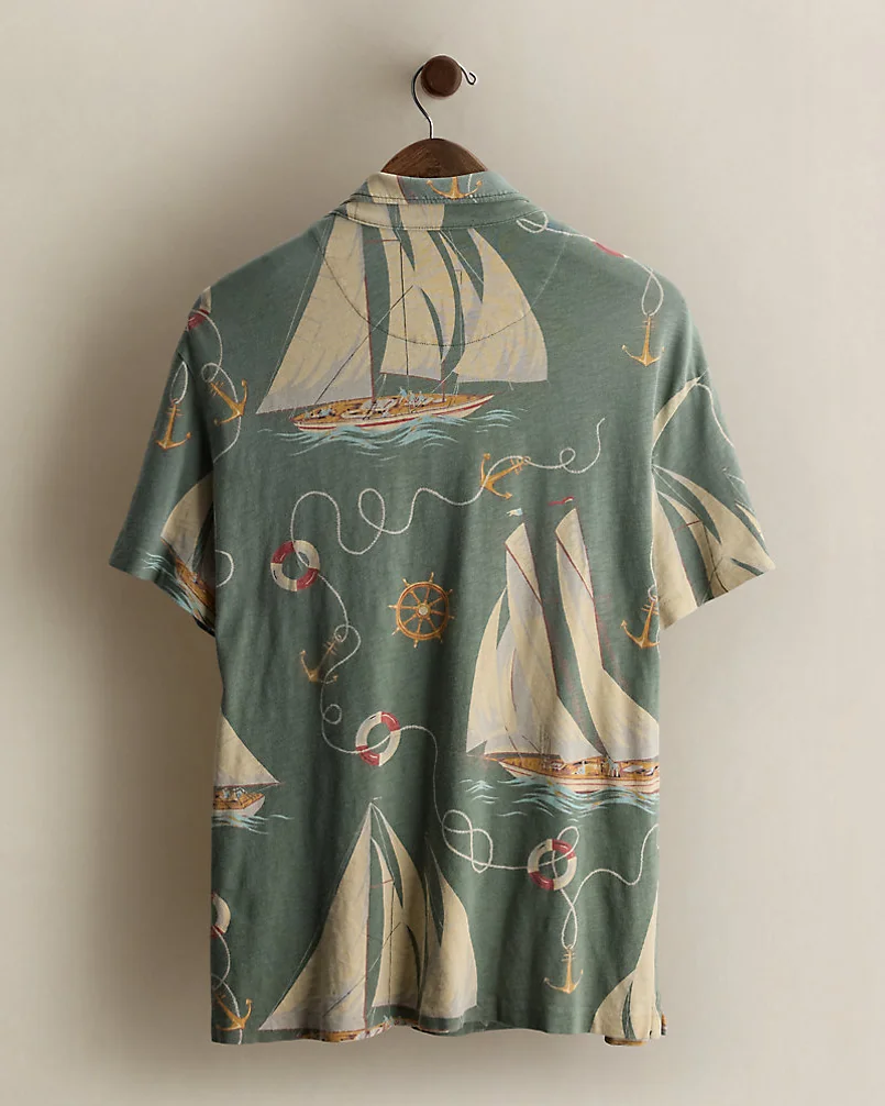 Поло Ralph Lauren 2013 Sailboat-Print Polo Shirt - Size L — 2