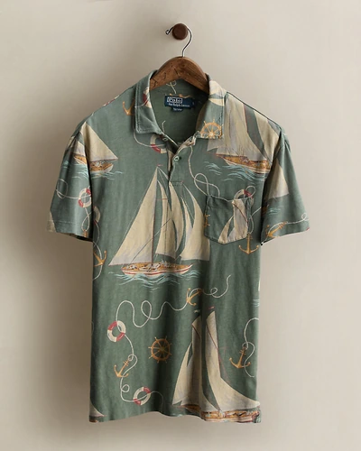 Поло Ralph Lauren 2013 Sailboat-Print Polo Shirt - Size L