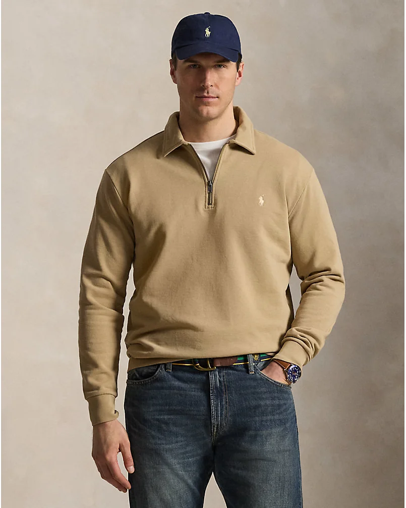 Свитшот Ralph Lauren на короткой молнии из хлопкового футера — 1