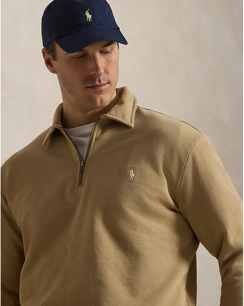 Свитшот Ralph Lauren на короткой молнии из хлопкового футера — 5