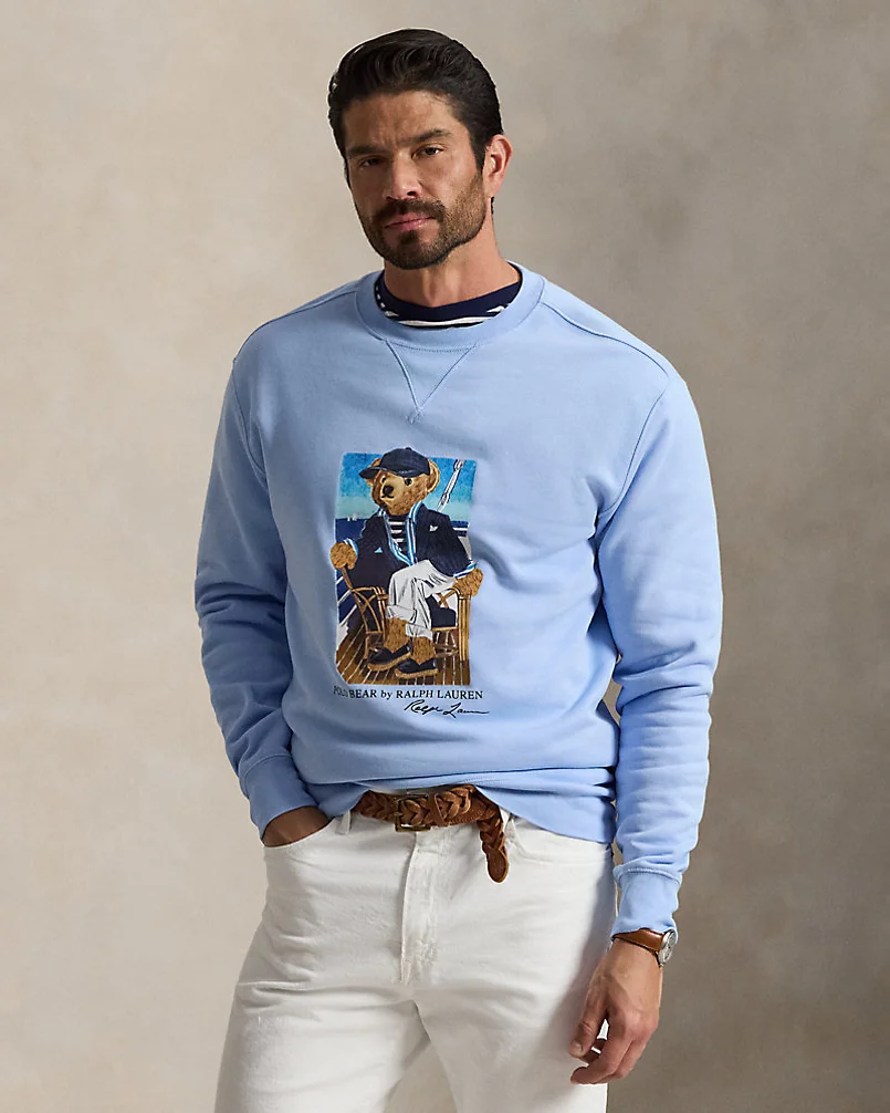 Свитшот флис с принтом Polo Bear — 1