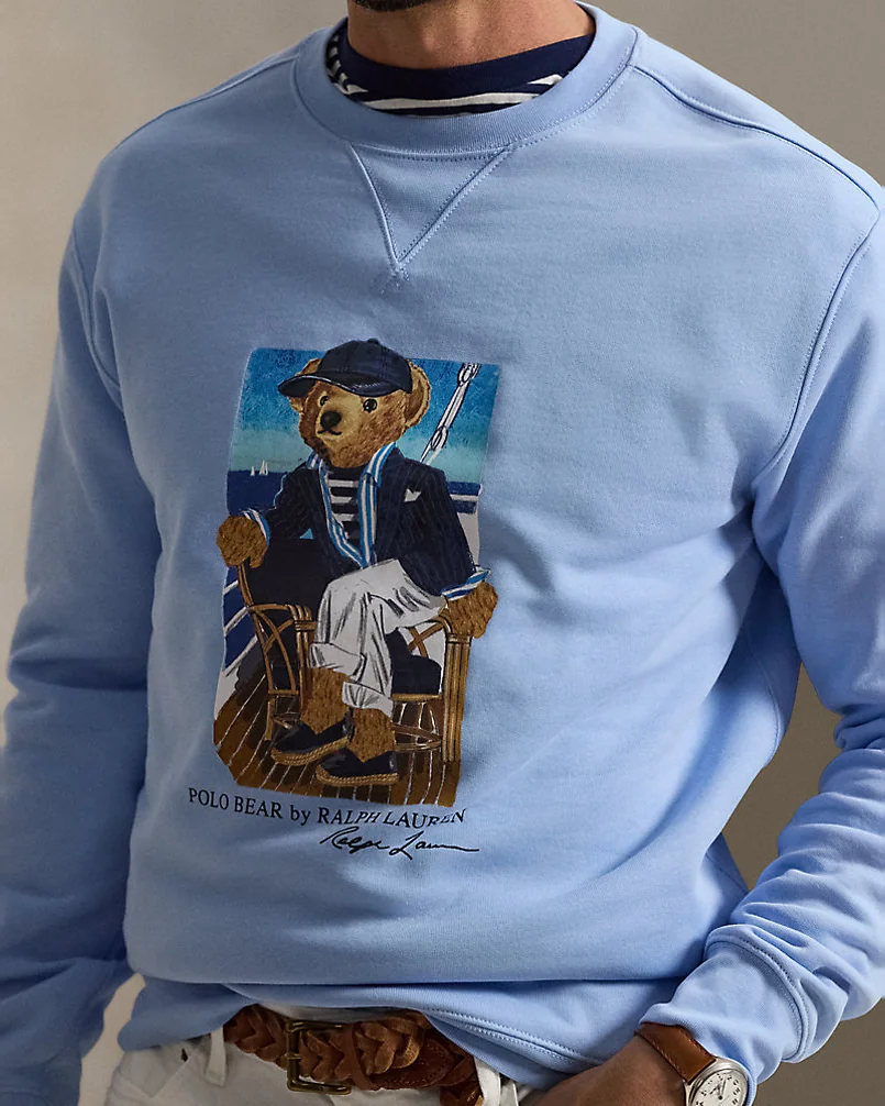 Свитшот флис с принтом Polo Bear — 5