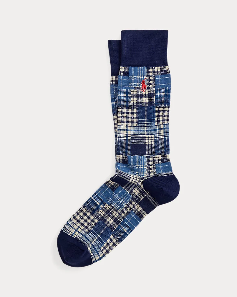 Носки Ralph Lauren Plaid Patchwork-Motif Trouser Socks — 1