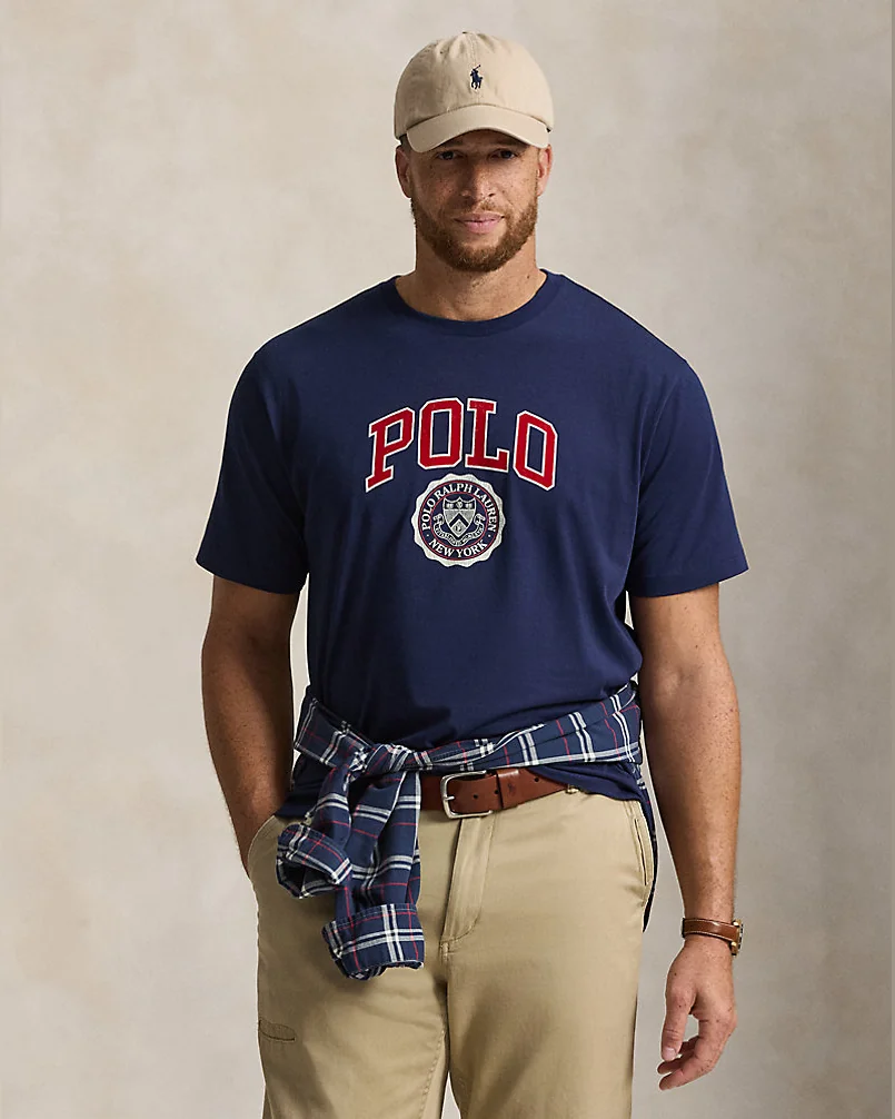 Футболка Ralph Lauren с вышитым пони увеличенных размеров — 1