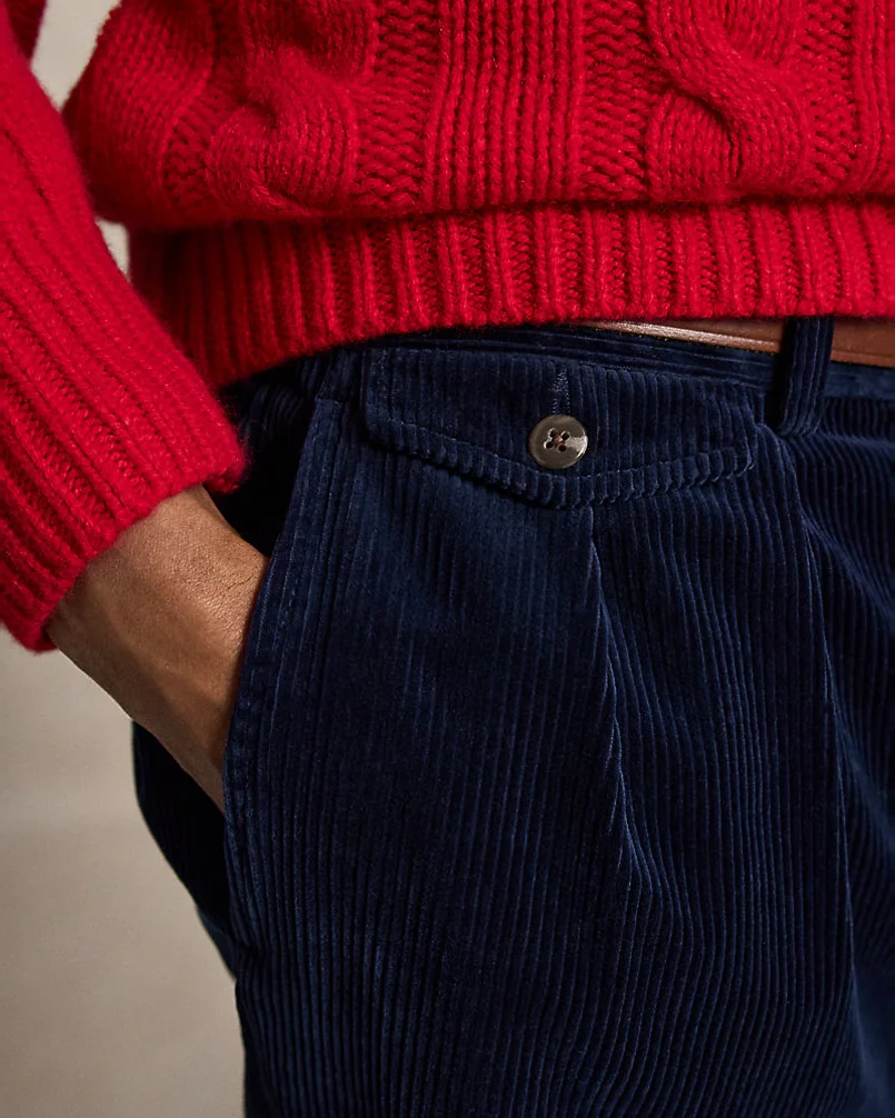 Брюки Ralph Lauren Whitman вельветовые синие — 5