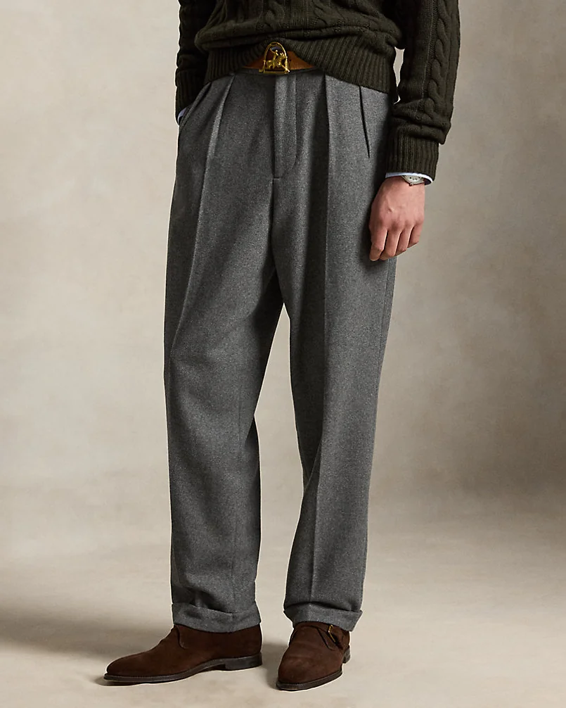 Брюки Ralph Lauren Suffield фланелевые серые — 3