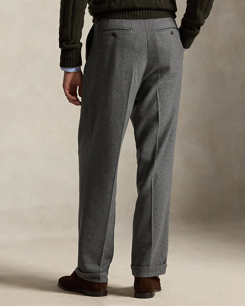 Брюки Ralph Lauren Suffield фланелевые серые — 4