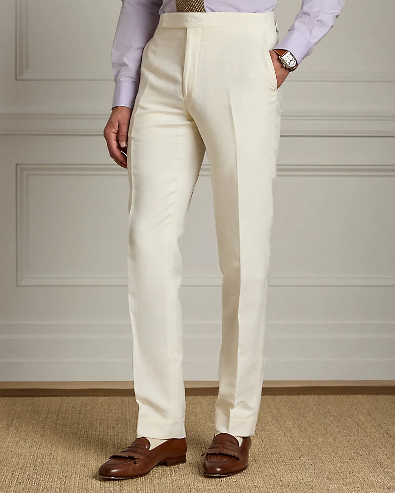 Брюки Ralph Lauren Purple Label Gregory шёлк-лён — 3