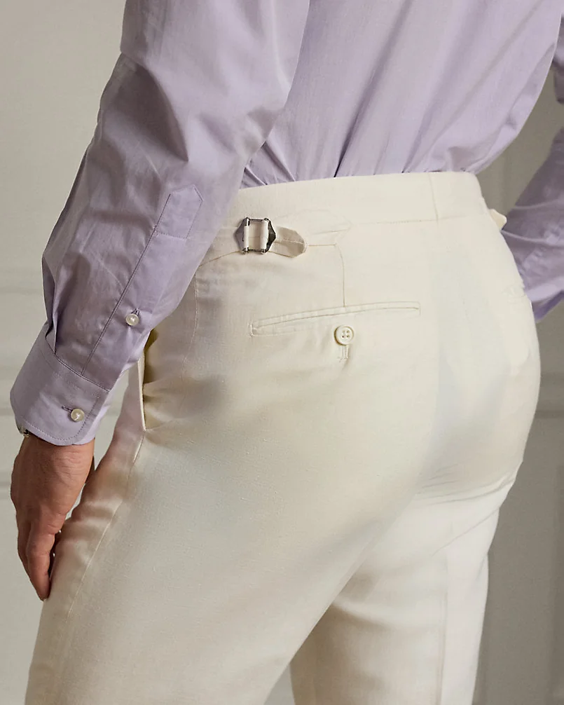 Брюки Ralph Lauren Purple Label Gregory шёлк-лён — 5