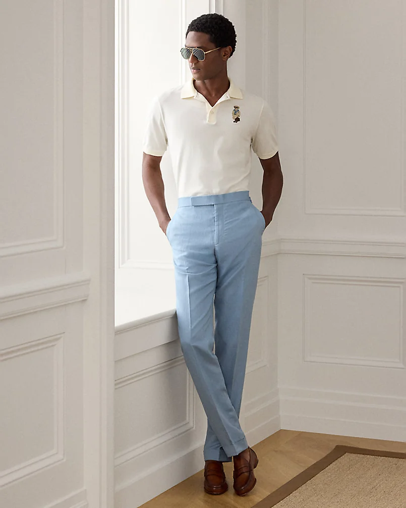 Брюки Ralph Lauren Purple Label Gregory шёлк-лён — 2