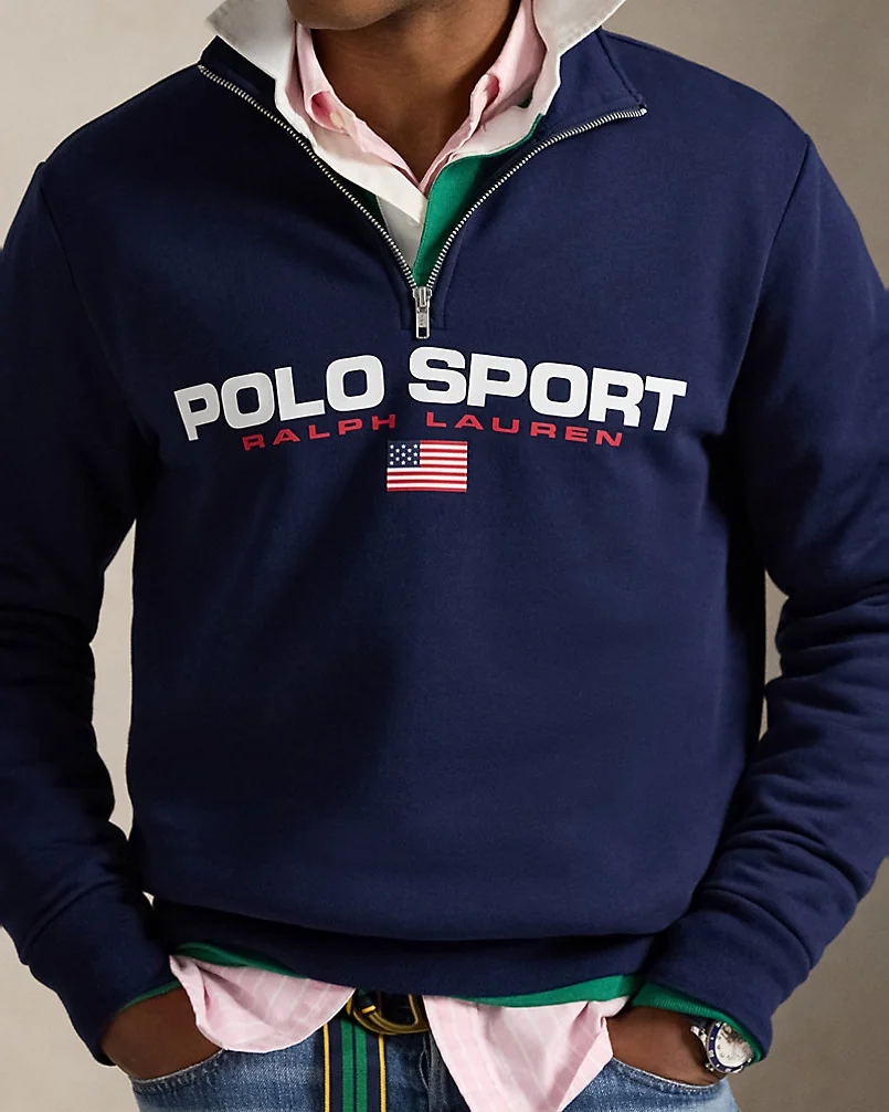 Флисовый свитшот Polo Sport на короткой молнии — 5