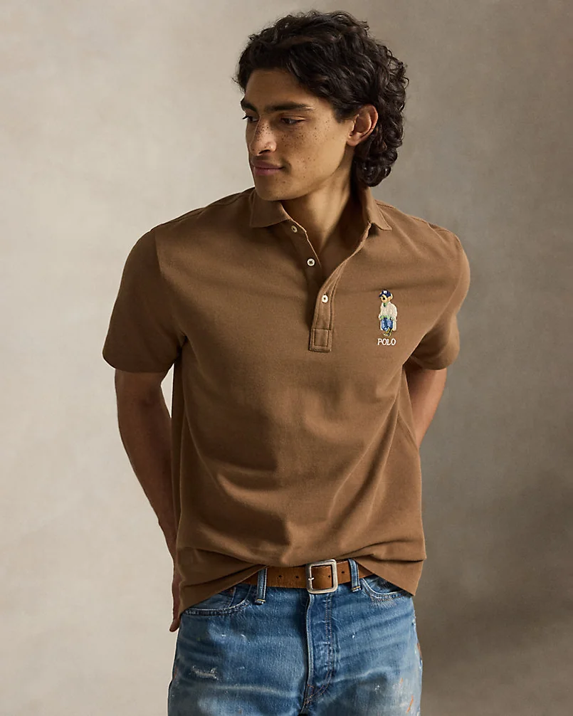 Поло Ralph Lauren с вышивкой Polo Bear из хлопкового пике — 2