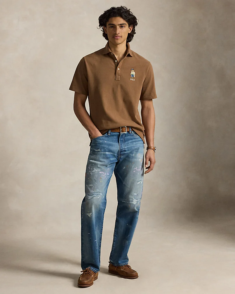 Поло Ralph Lauren с вышивкой Polo Bear из хлопкового пике — 3