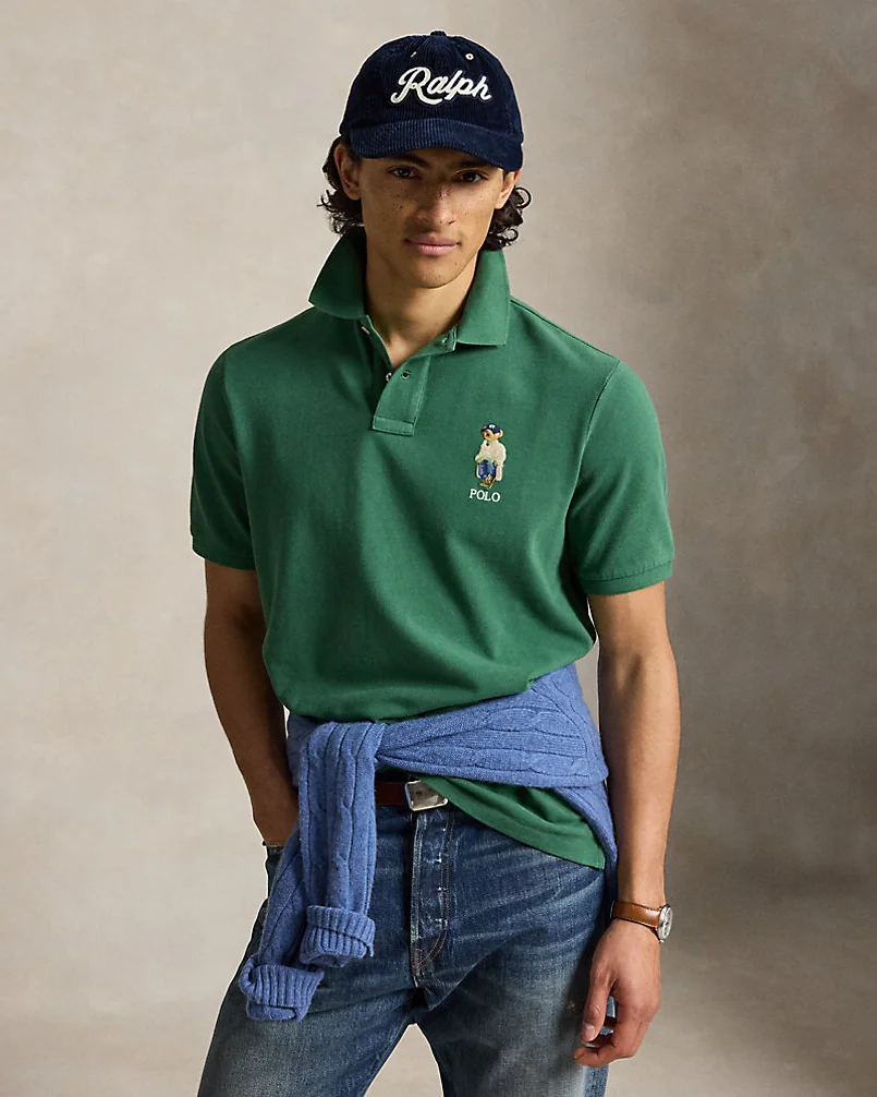 Поло Ralph Lauren с вышивкой Polo Bear из хлопкового пике — 2