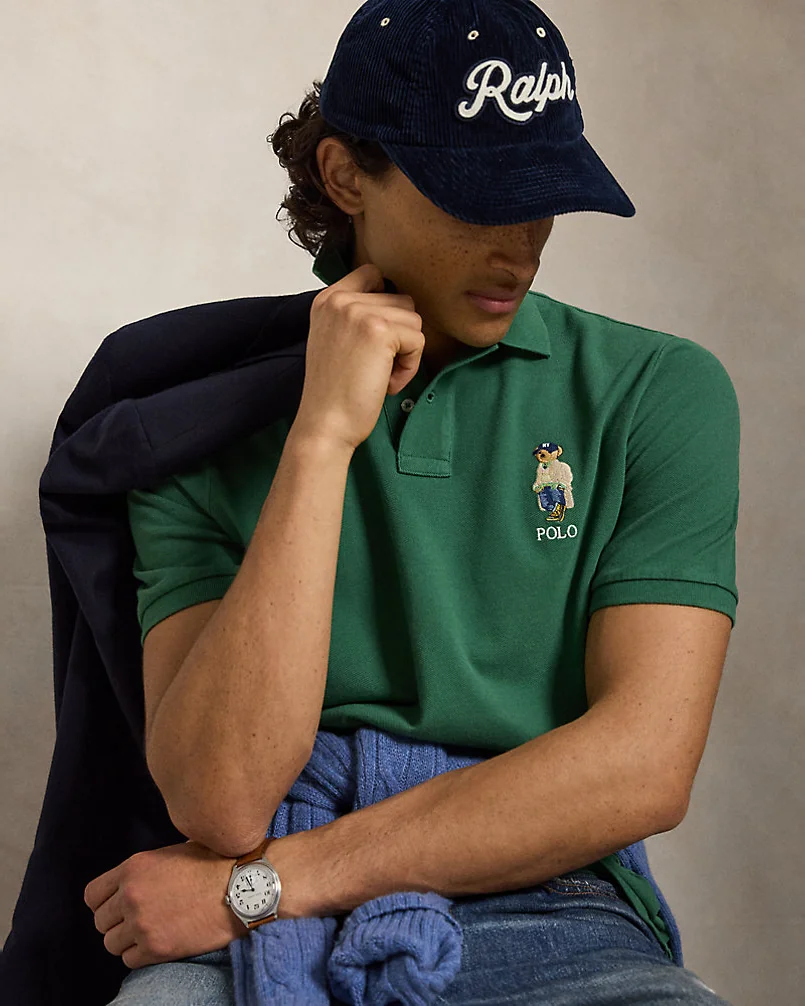 Поло Ralph Lauren с вышивкой Polo Bear из хлопкового пике — 5
