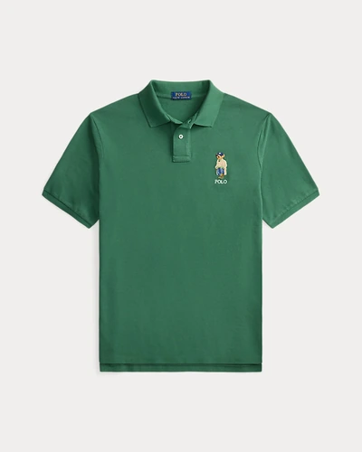 Поло Ralph Lauren с вышивкой Polo Bear из хлопкового пике