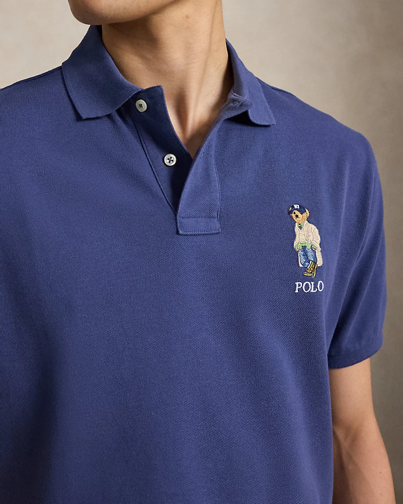 Рубашка-поло из сетки с вышивкой Polo Bear — 5