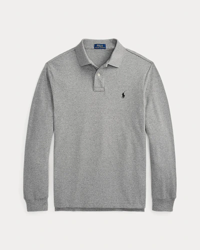 Поло Ralph Lauren с длинным рукавом из сетчатого хлопка